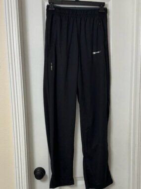 ZENGVEE Lightweight Men’s Small Black sweat Pants Zipper Pockets Athletic